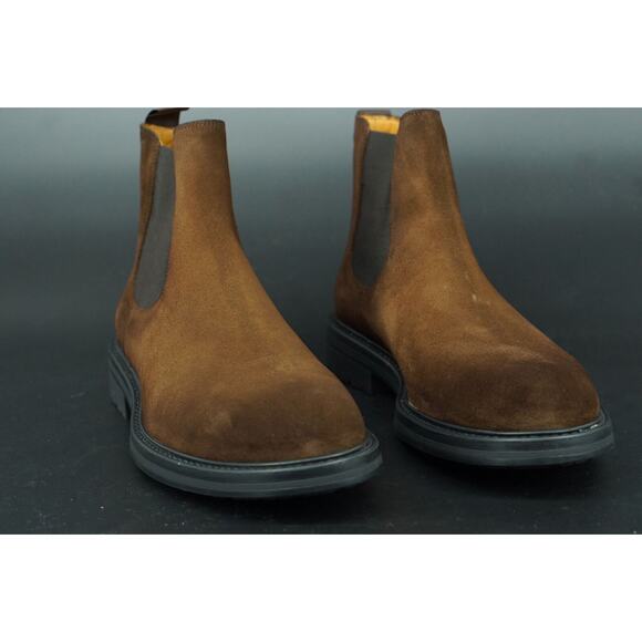 Magnanni Bonn Chelsea Mid Brown Men's Ankle Boot Size 10 New $399 - Picture 10 of 12